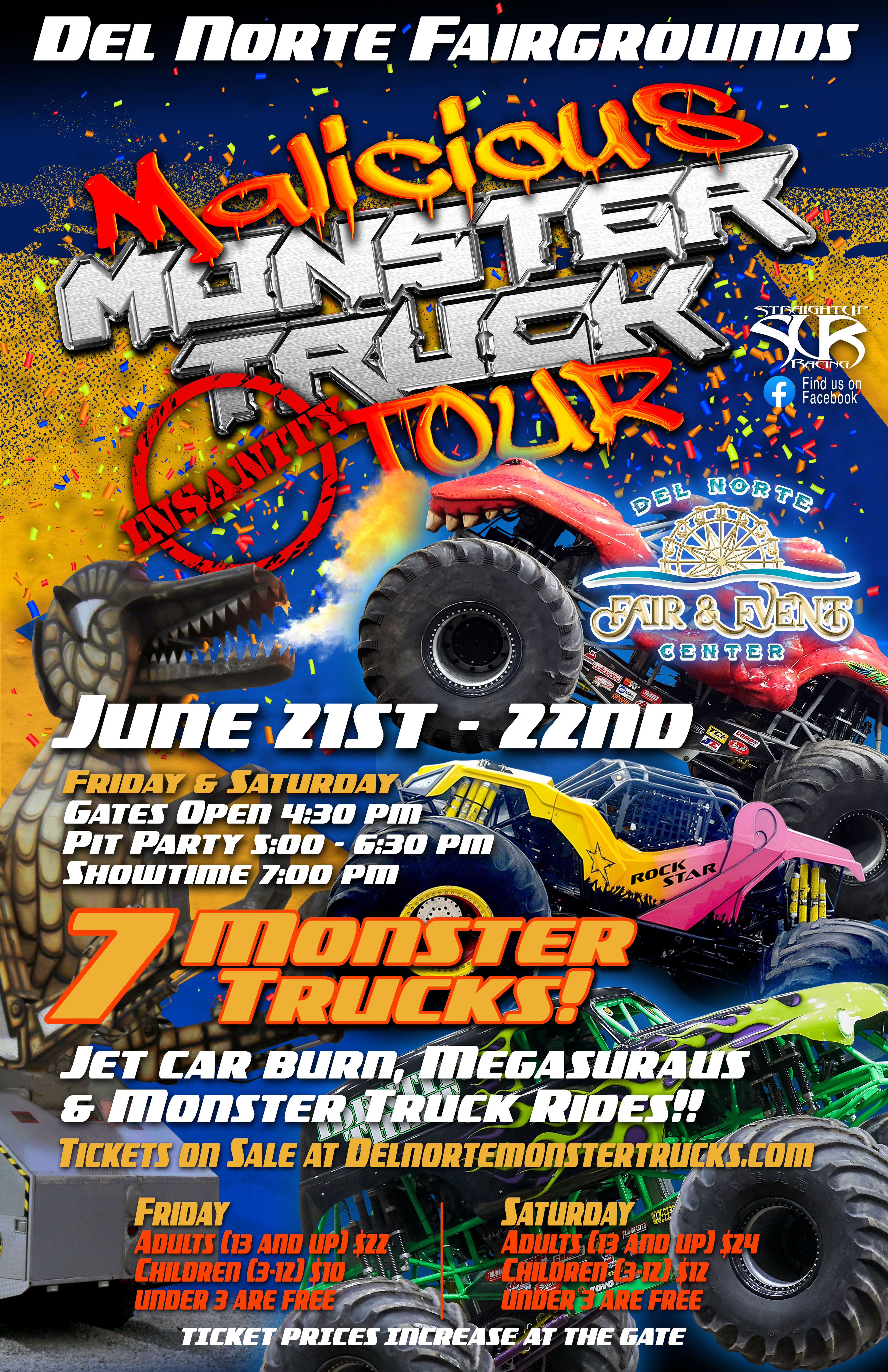 Del Norte Monster Trucks - Straight Up Racing